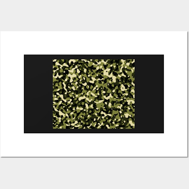 Camouflage  Green Effect Wall Art by Tshirtstory